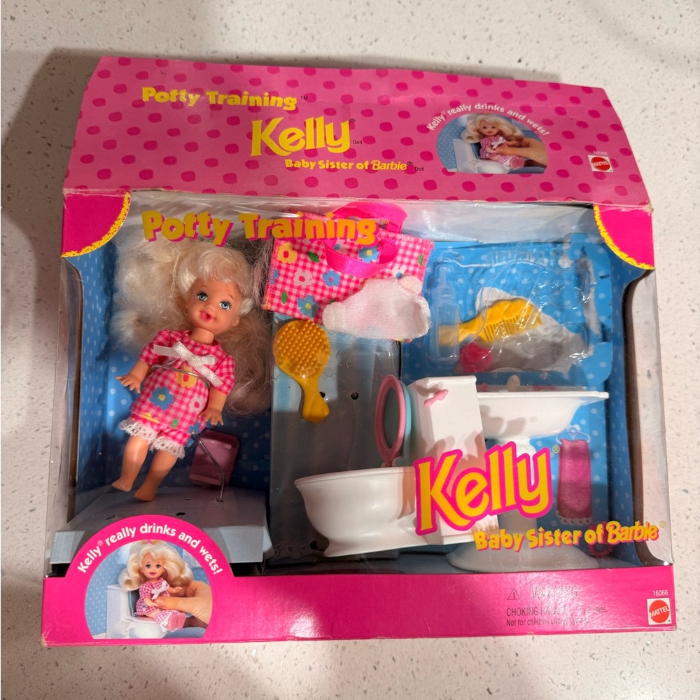 Mattel Kelly Potty Training Doll Set - Pink and Yellow